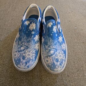 * Vans size 12 "winter wonderland" slip on shoes, good condition, some scuffs